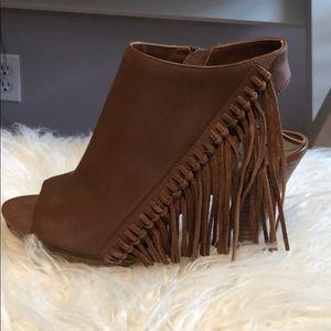 Reba Madame Fringe heel bootie